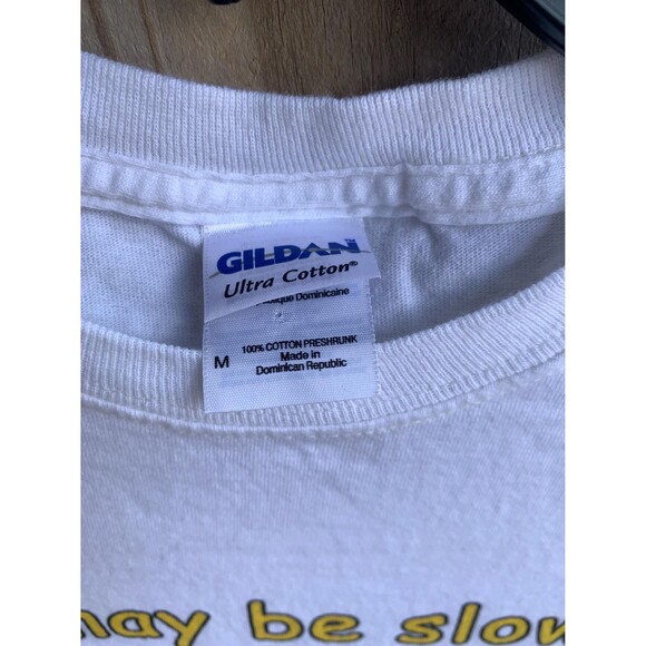 Vintage 90s I may be slow but... I got traffic backed up 5 miles Funny Tshirt M - Picture 4 of 8